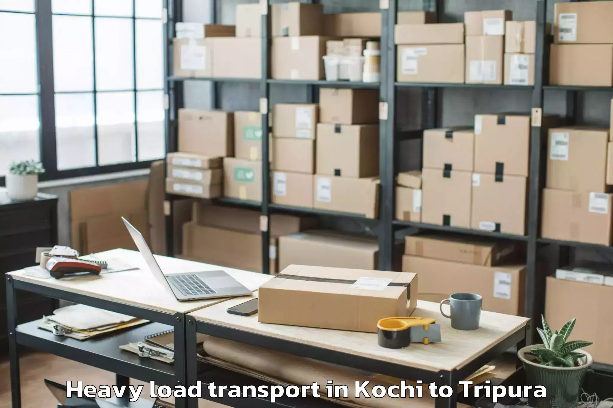 Book Kochi to Tulashikhar Heavy Load Transport Online